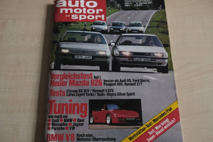 Deckblatt Auto Motor und Sport (21/1987)